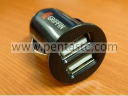 Car USB Charger 2 output (black)