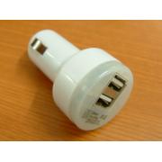 Car USB charger 2 output (white)